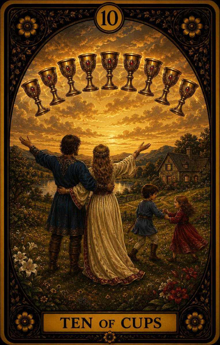 Ten of Cups tarot card