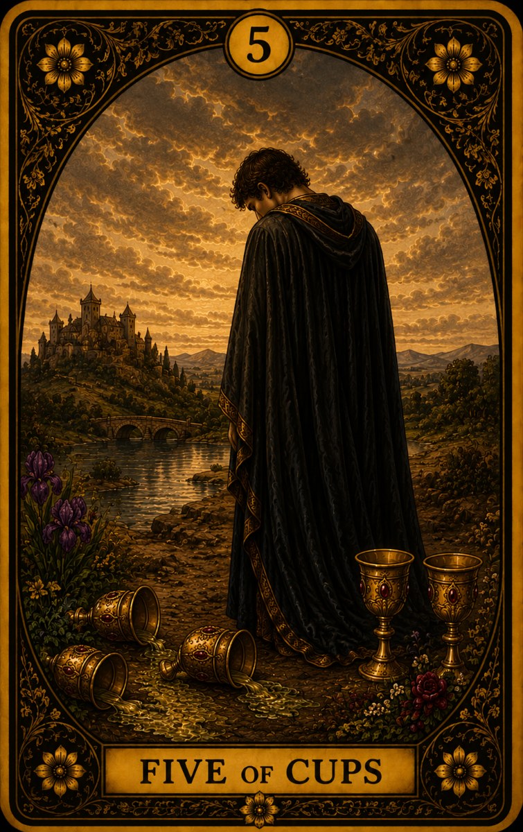 Five of Cups tarot card