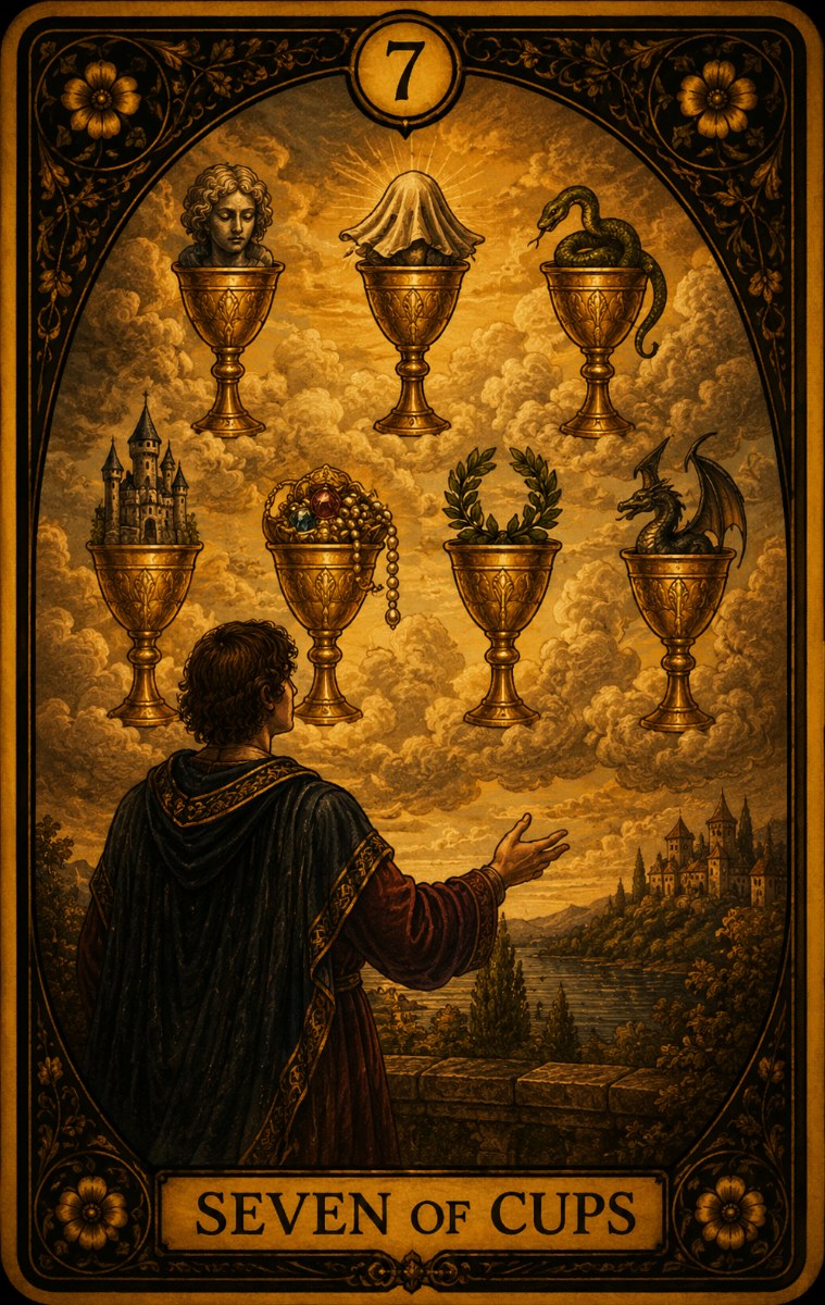 Seven of Cups tarot card