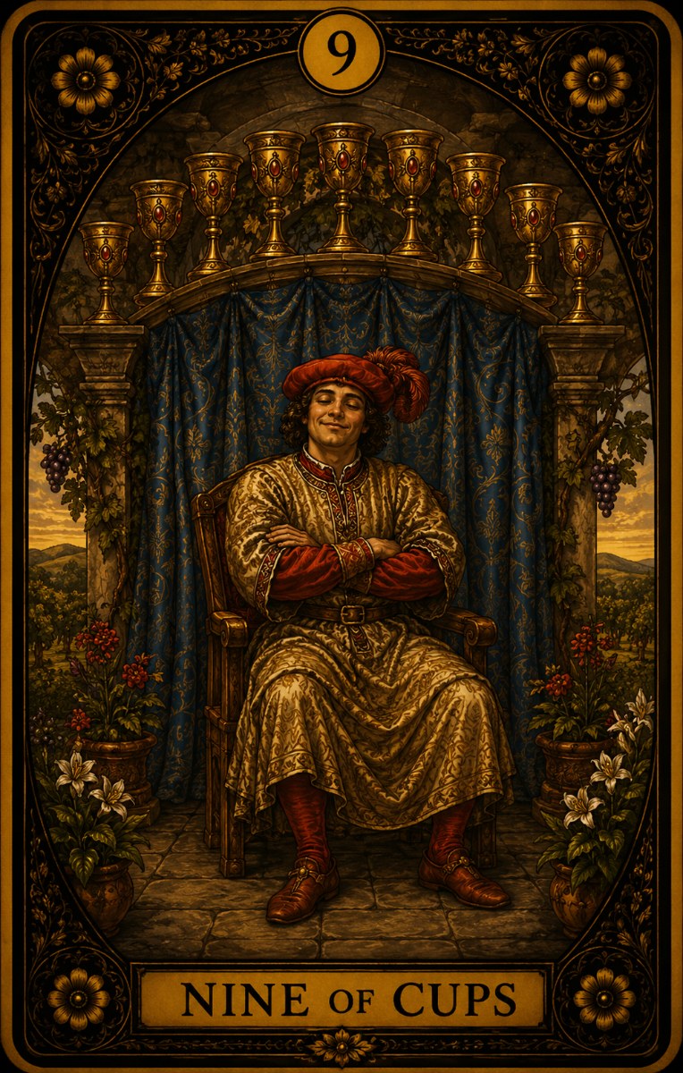 Nine of Cups tarot card