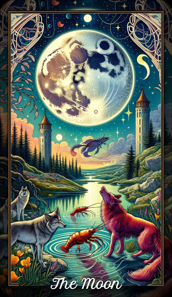 The Moon tarot card