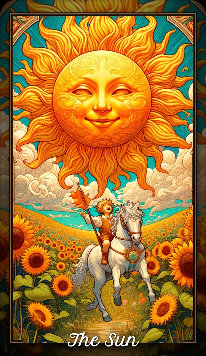 The Sun tarot card
