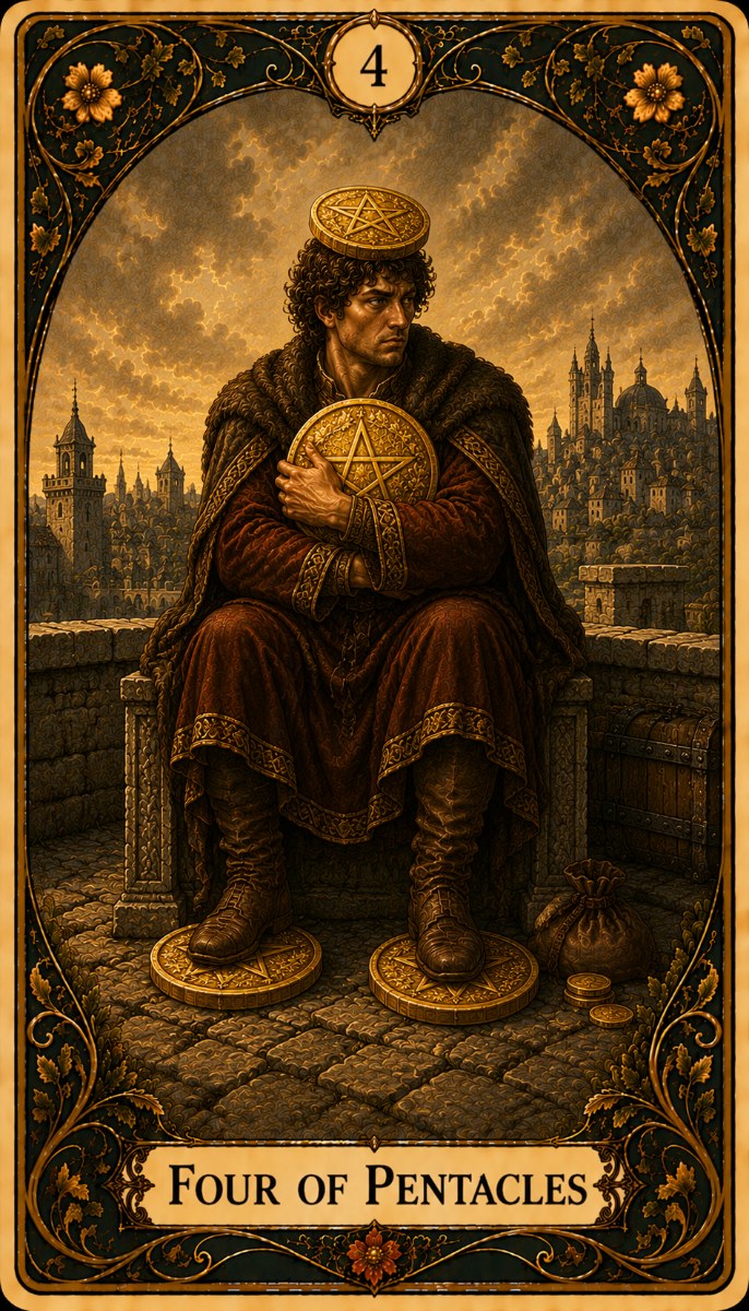 Four of Pentacles tarot card