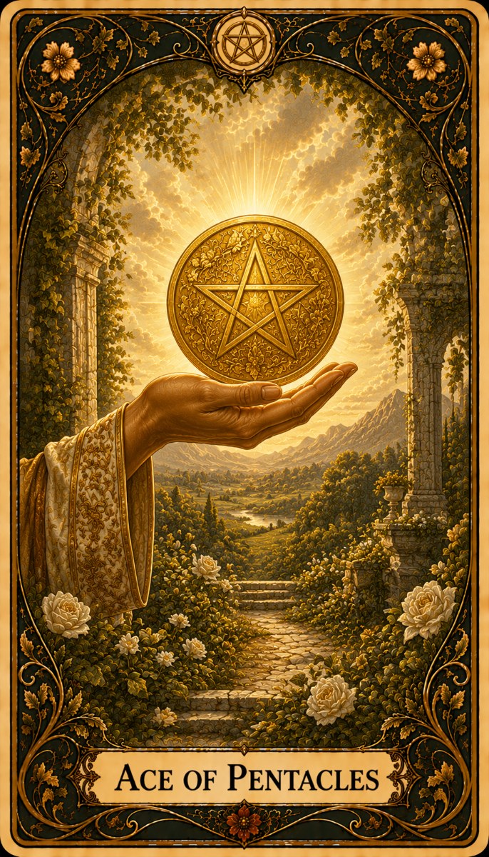 Ace of Pentacles tarot card