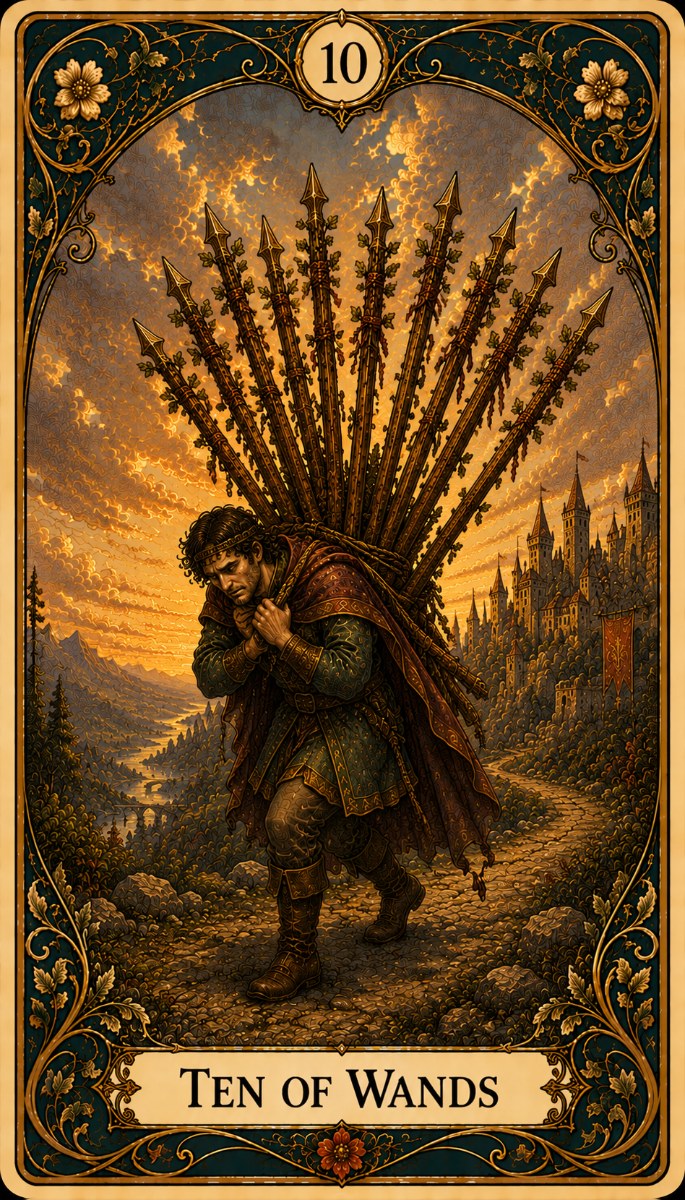 Ten of Wands tarot card