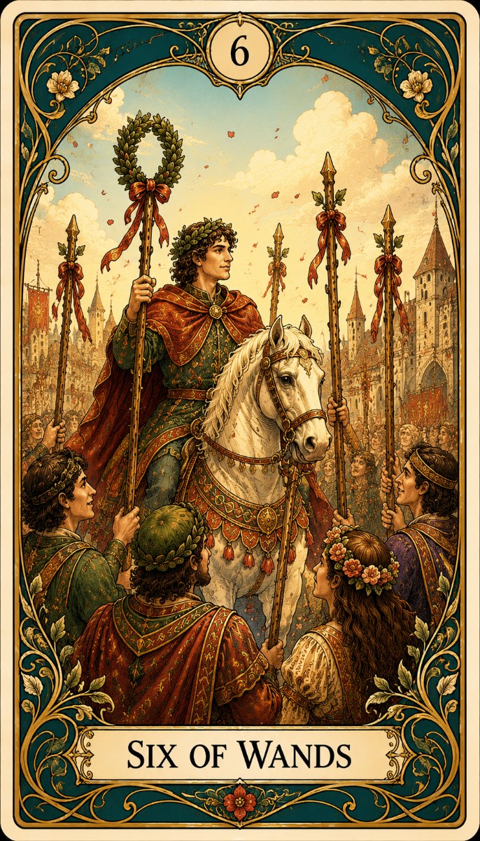 Six of Wands tarot card