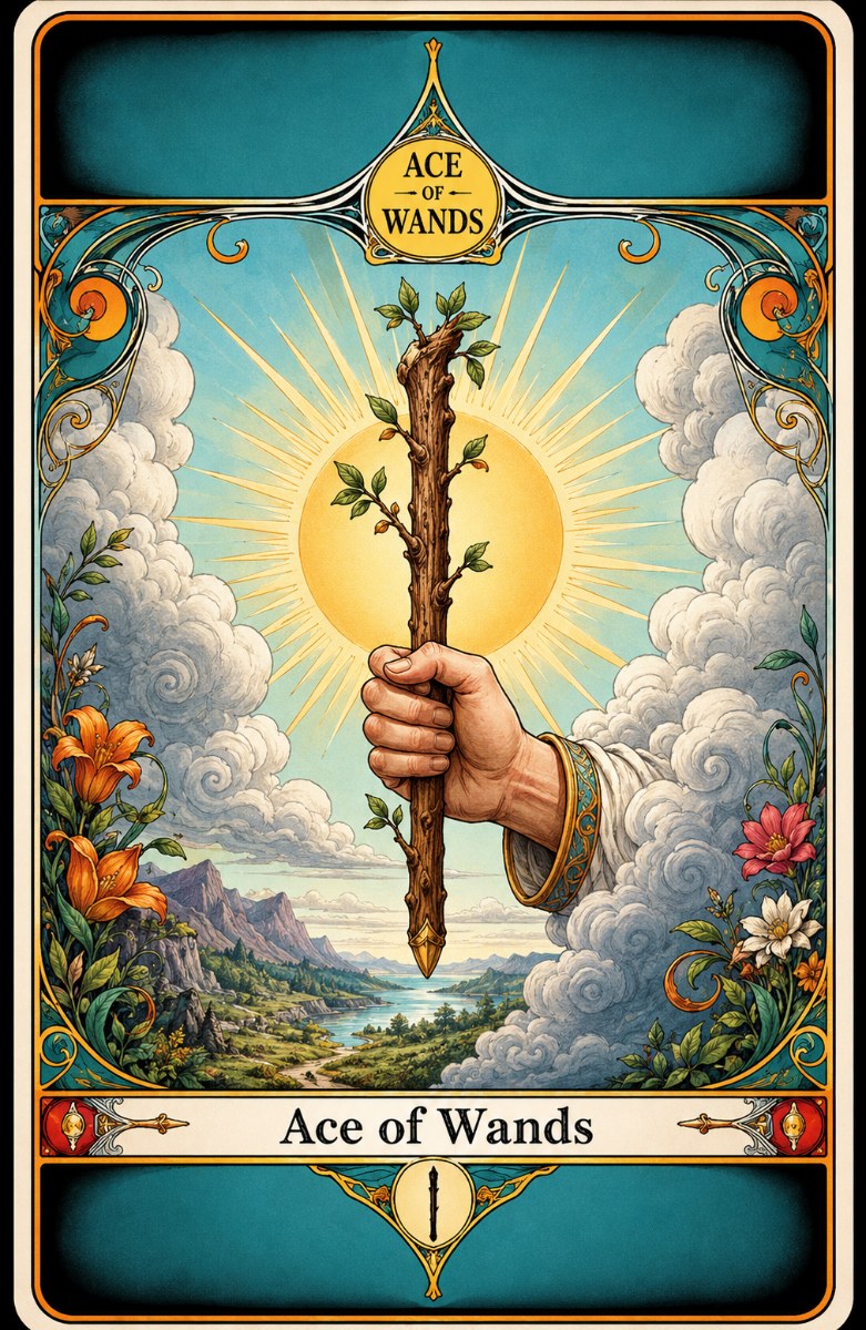 Ace of Wands tarot card