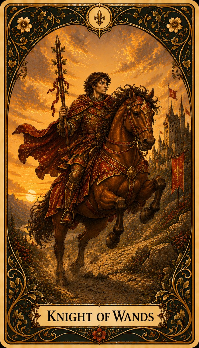Knight of Wands tarot card